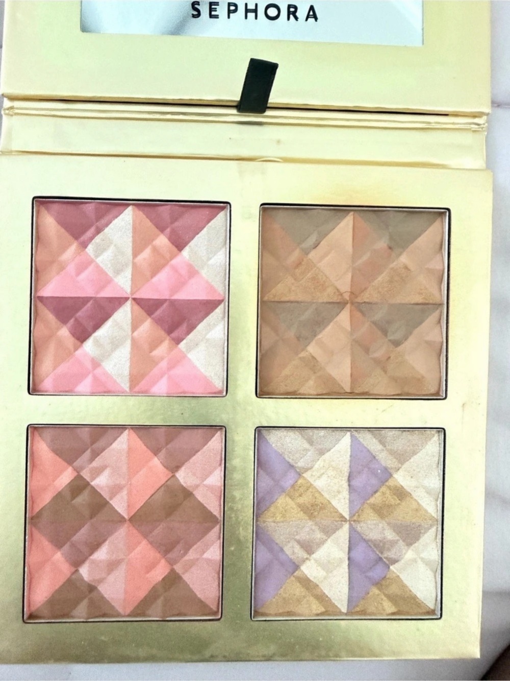 Sephora Geometric Blush Palette in Pink & Gold NWT